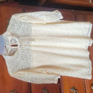 Ivory vintage lace blouse